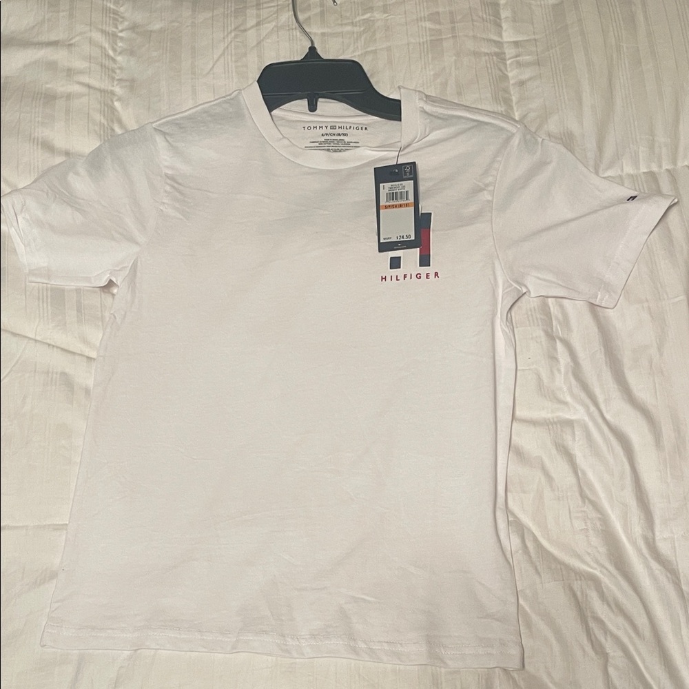 Tommy Hilfiger Men's White Tee with Logo